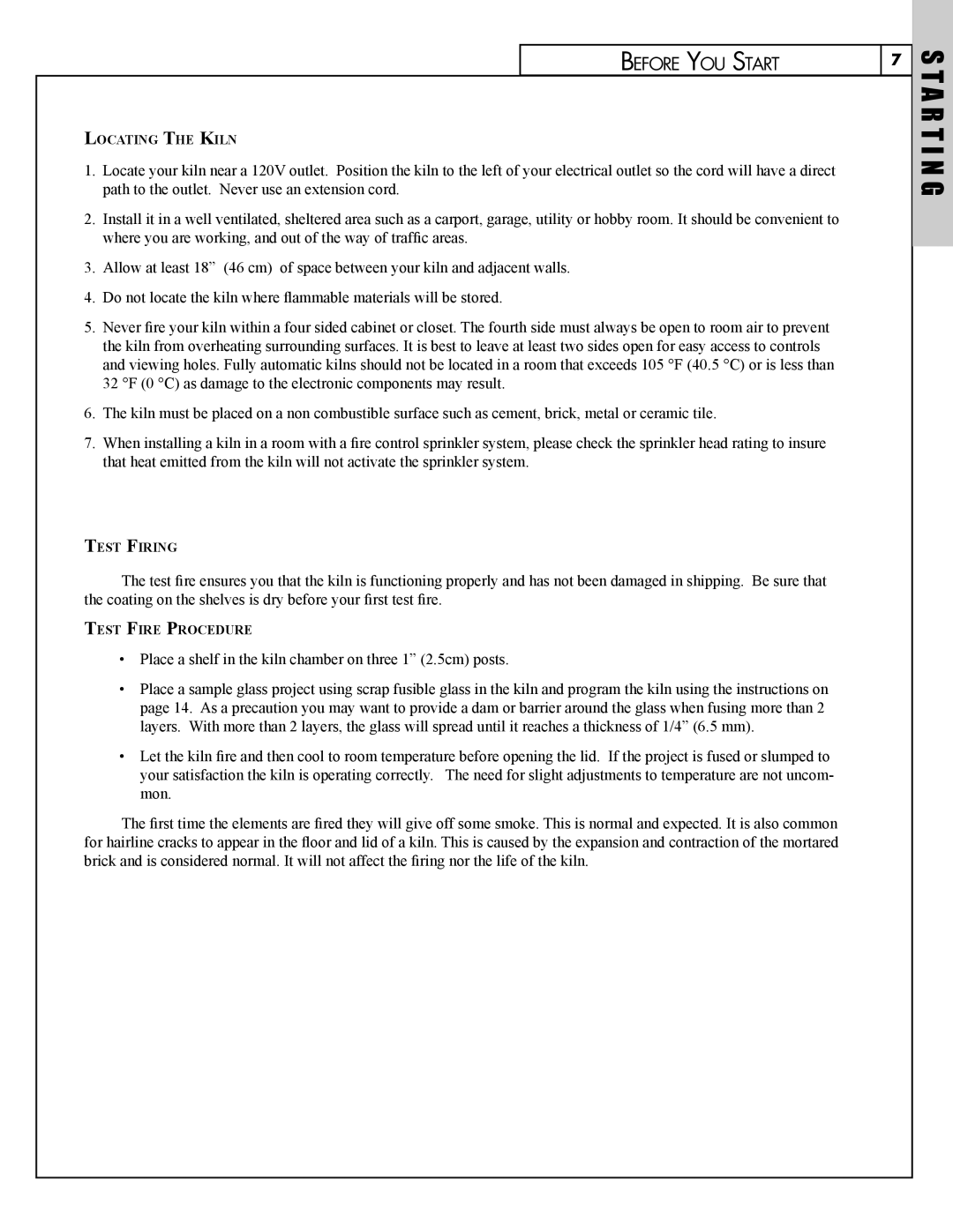 Skuttle Indoor Air Quality Products Klin manual Locating the Kiln 