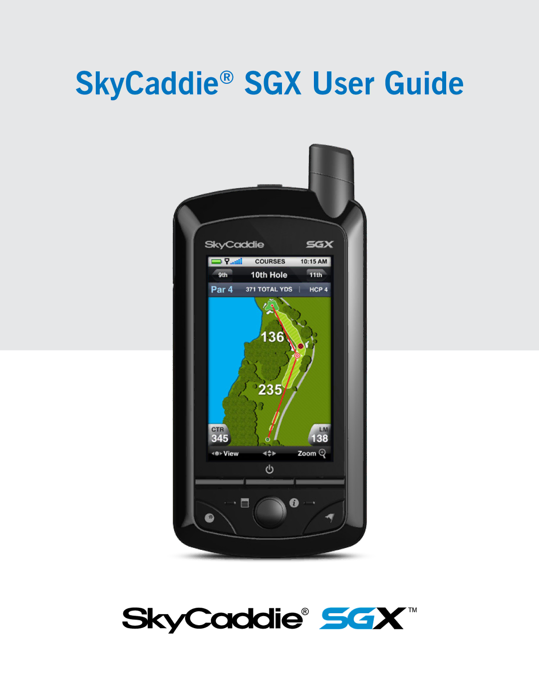 SkyGolf manual SkyCaddie SGX User Guide 