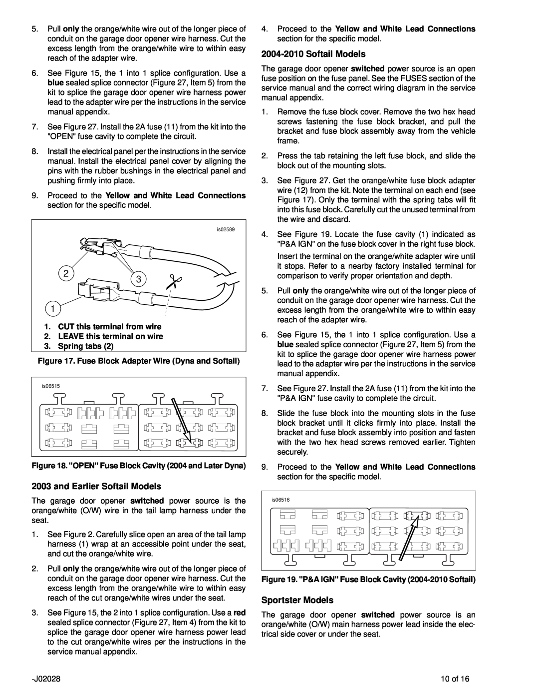 SkyLink 91558-01A, 91561-01, 91562-01 service manual and Earlier Softail Models, 2004-2010Softail Models, Sportster Models 