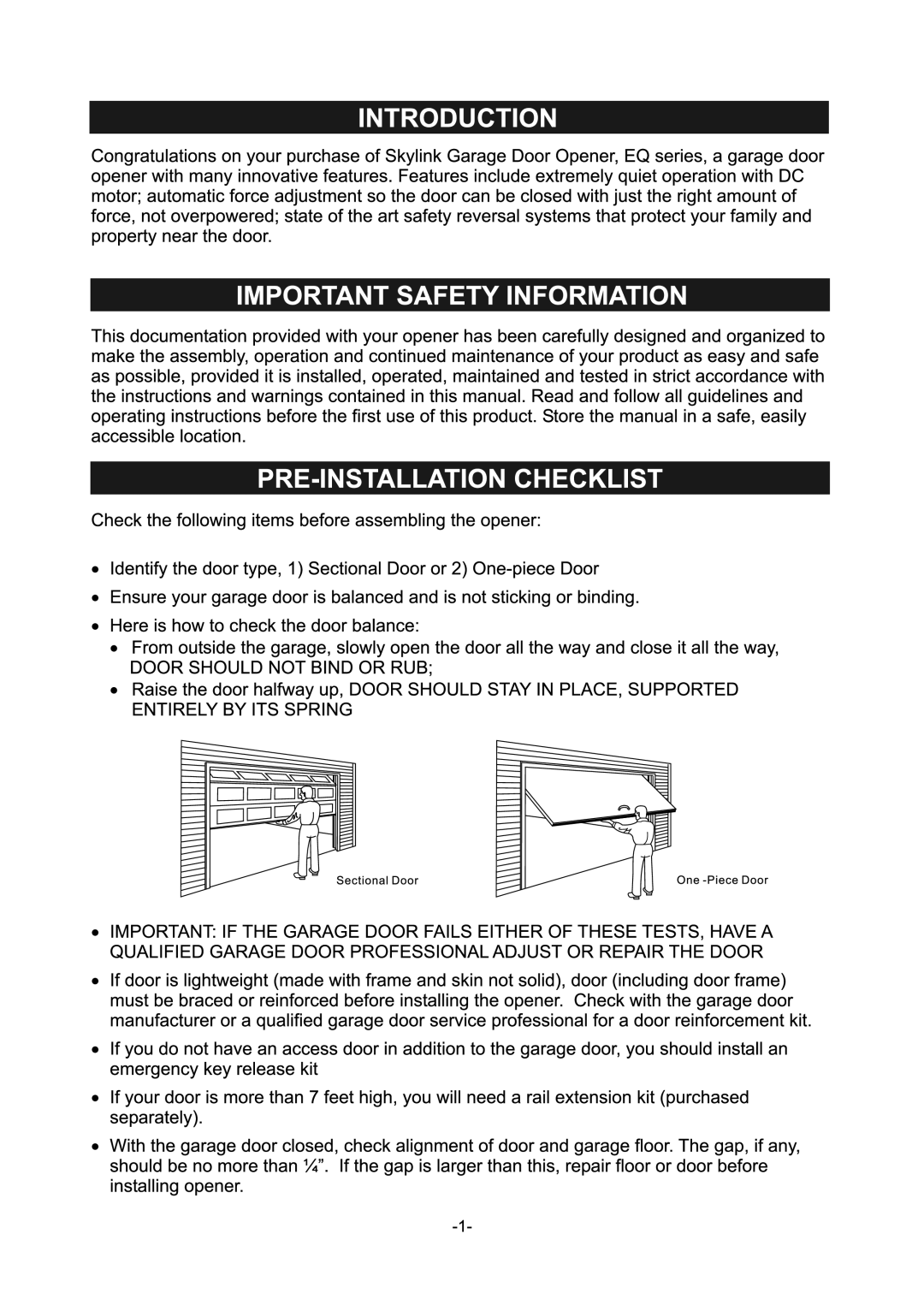 SkyLink EQ manual 