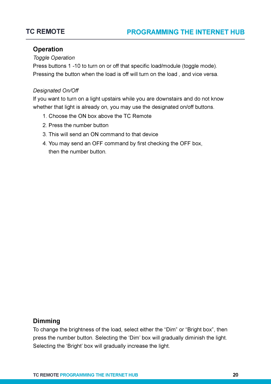 SkyLink HU-318 user manual Operation 