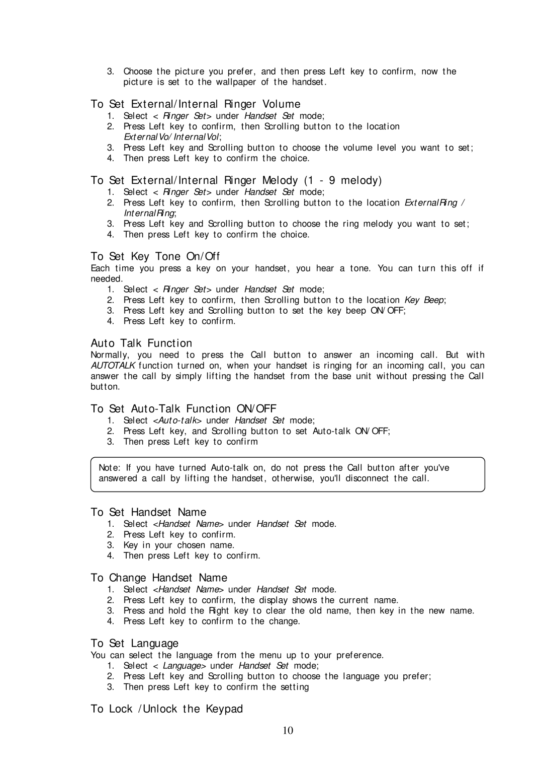 Skype Digital Enhanced Cordless Communication manual To Set External/Internal Ringer Volume, To Set Key Tone On/Off 