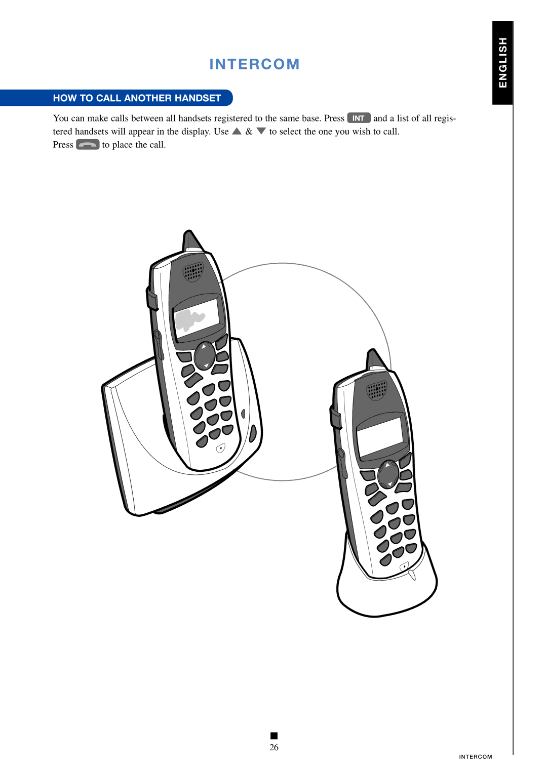 Skype RTX 3045, 95100353 manual Intercom, HOW to Call Another Handset 