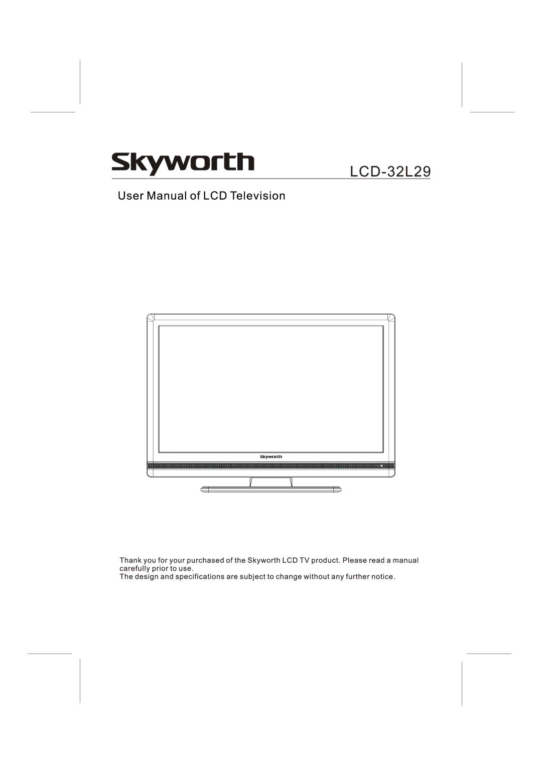 Skyworks 32L29 manual 