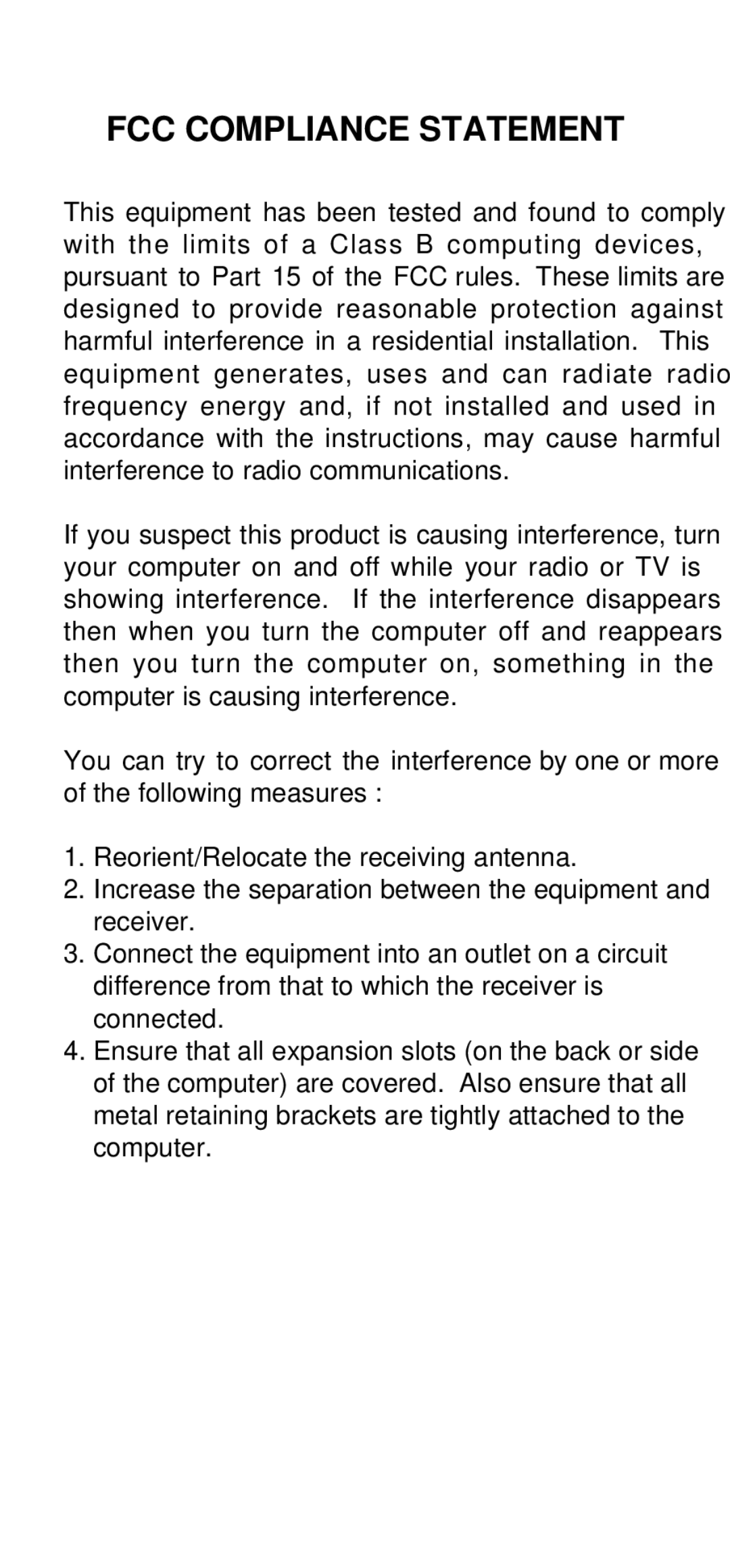 Skyworks EN-9120 user manual FCC Compliance Statement 