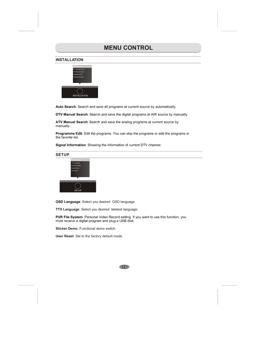 Skyworth 3.20E+37 manual Installation, Setup 