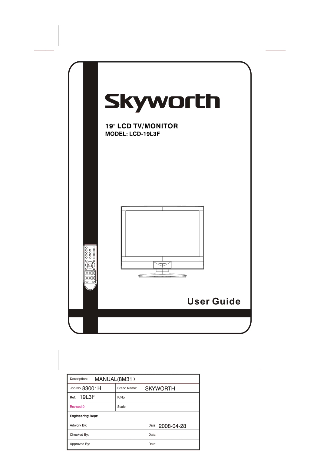 Skyworth LCD-19L3F manual 