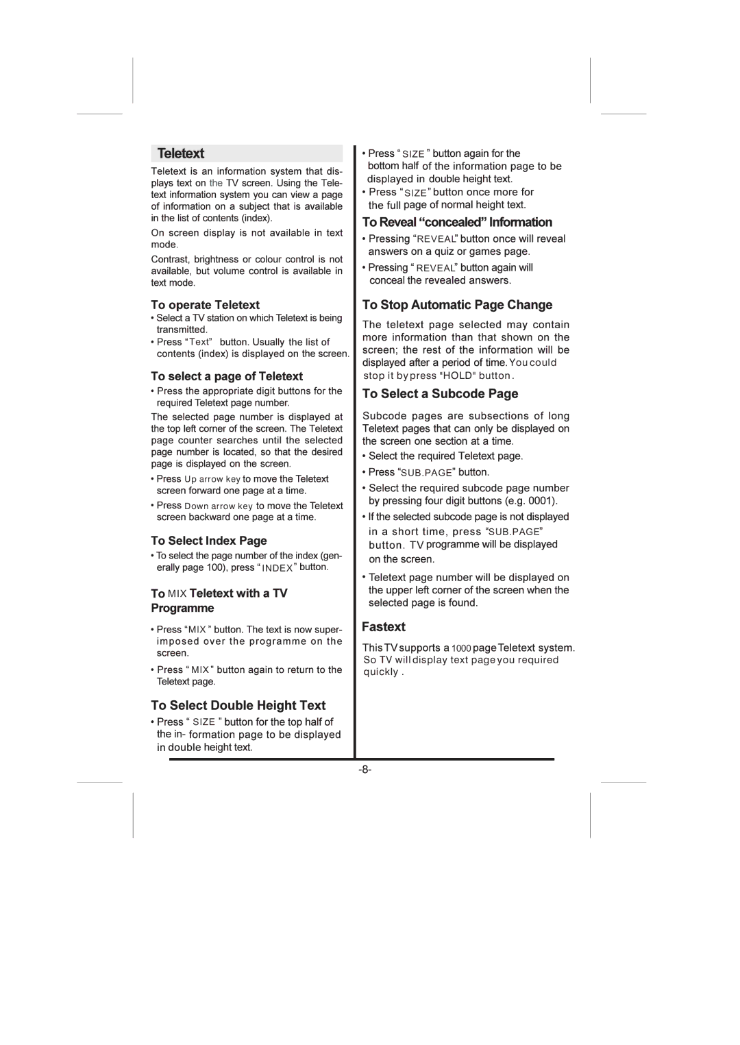 Skyworth LCD-26L16HLCD-26L16H instruction manual Mix 