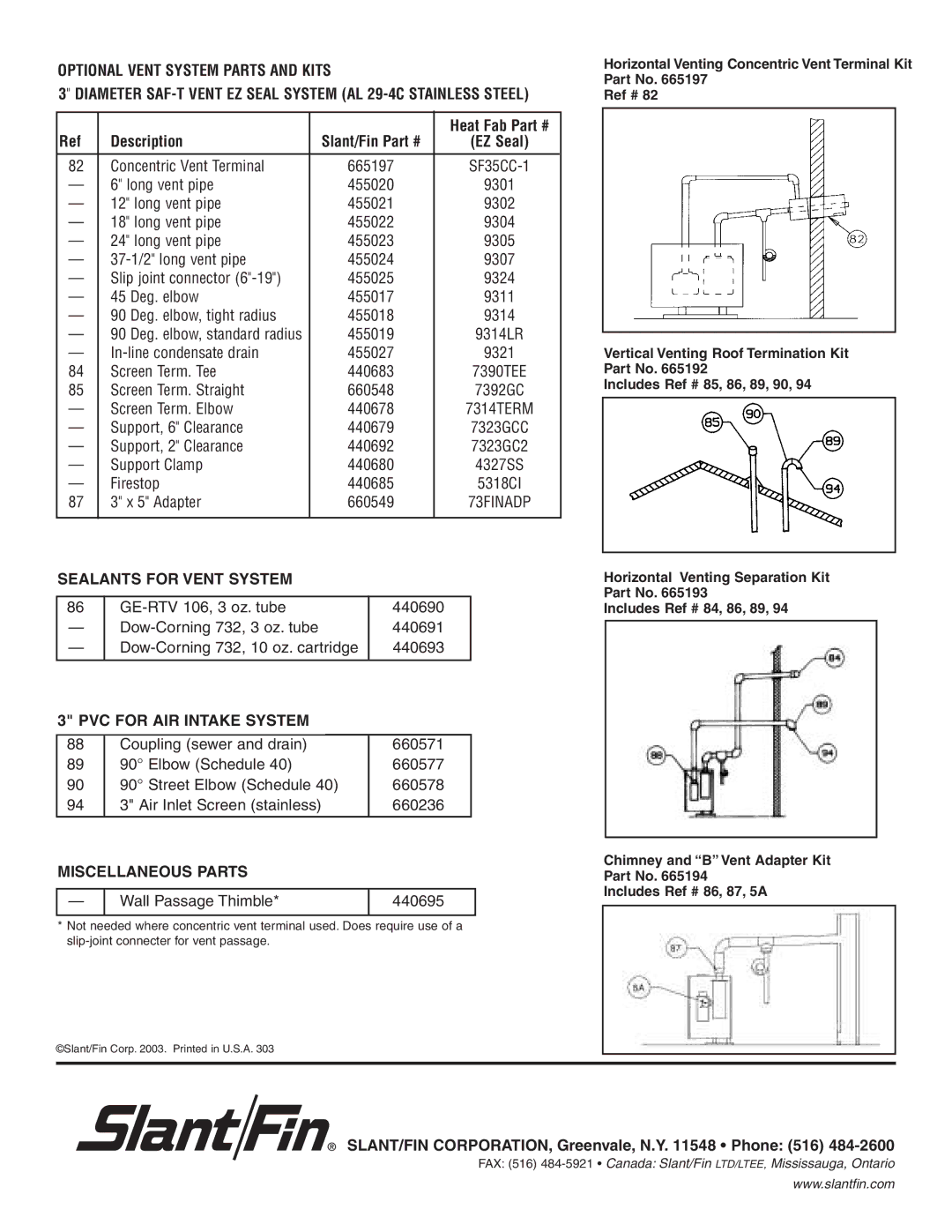 Slant/Fin CB Series manual Description, SLANT/FIN CORPORATION, Greenvale, N.Y Phone 516 