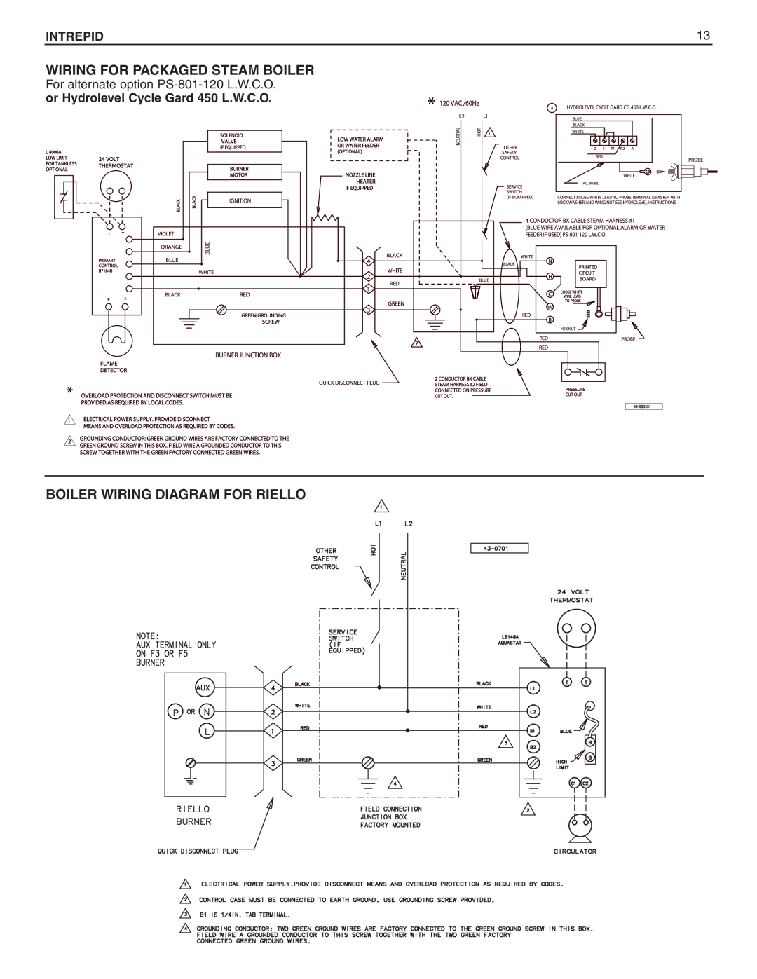 Slant/Fin Oil-fired Boiler dimensions Wiring for Packaged Steam Boiler 