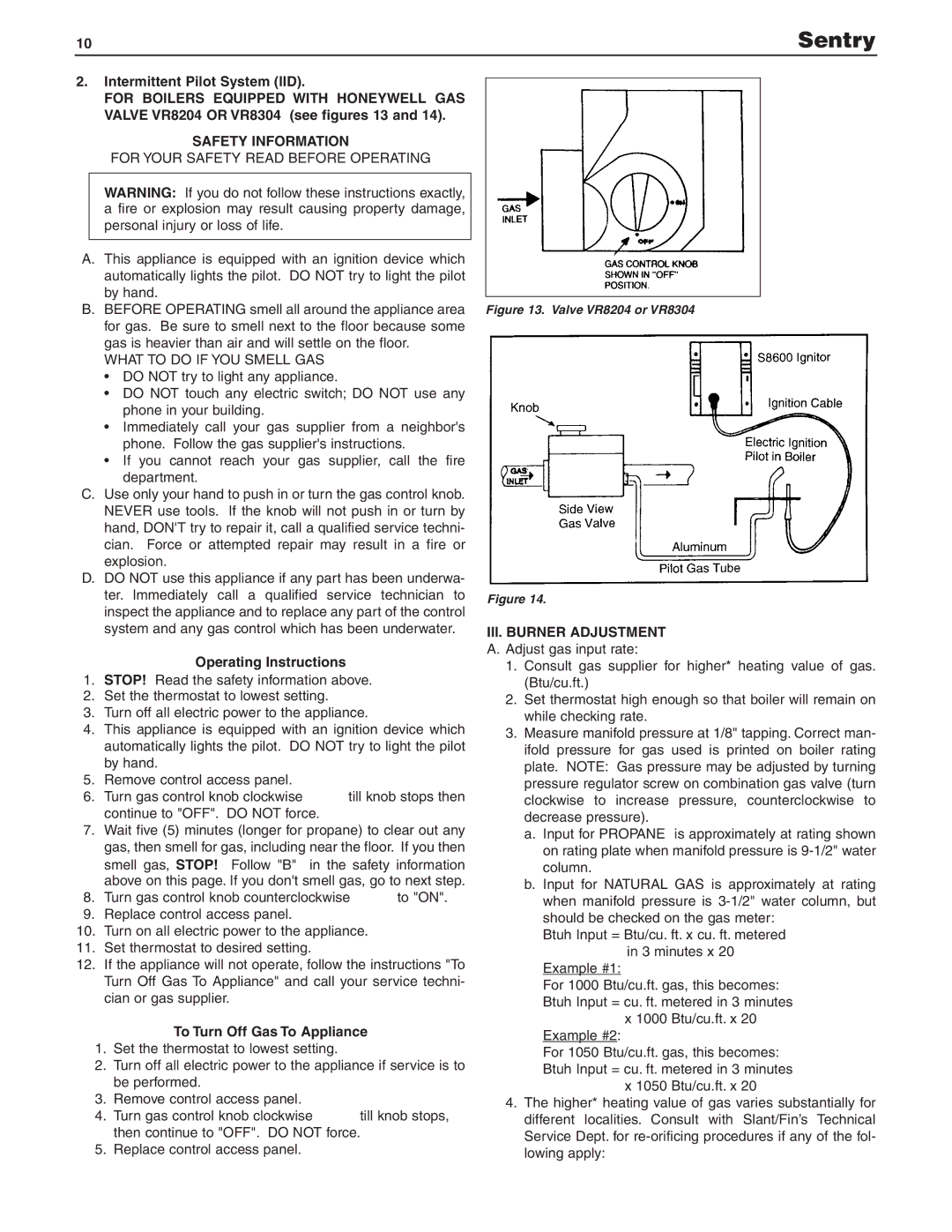 Slant/Fin SX-210, S-150, SX-150 dimensions For Your Safety Read Before Operating, Operating Instructions 