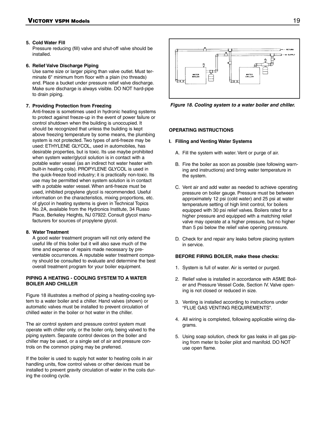 Slant/Fin VSPH-180, VSPH-60 operating instructions Operating Instructions 