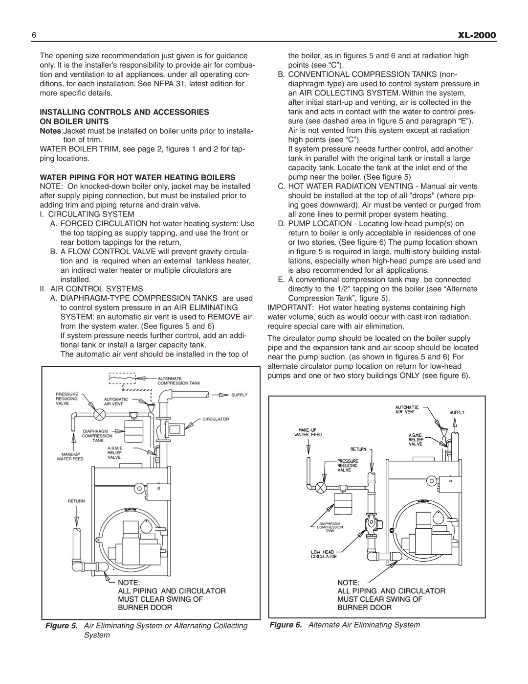 Slant/Fin XL-2000 Installing Controls and Accessories on Boiler Units, Circulating System, II. AIR Control Systems 