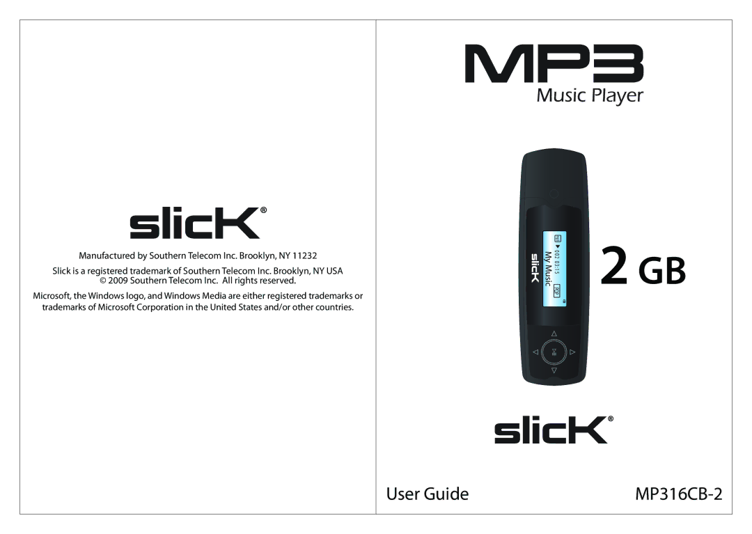 Slick MP316CB-2 manual User Guide 