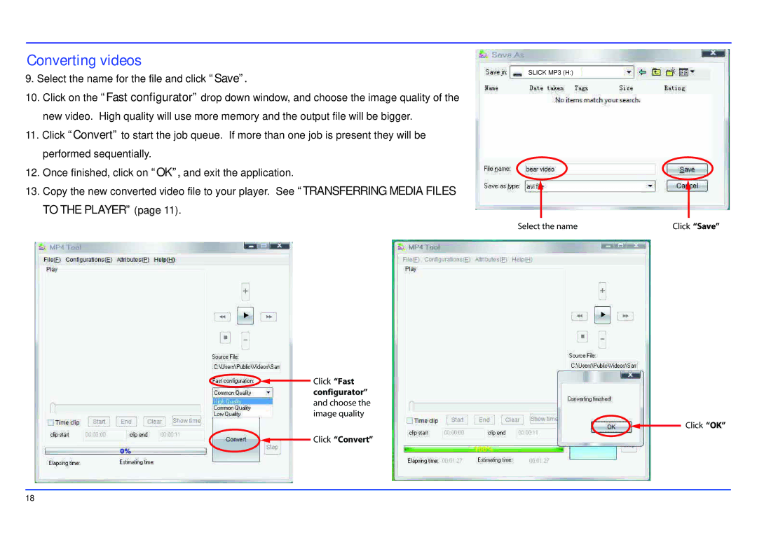 Slick MP402-2 manual Click Convert 