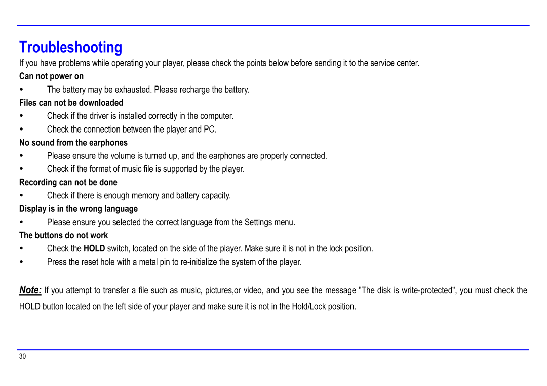 Slick MP416SP-2 manual Troubleshooting 