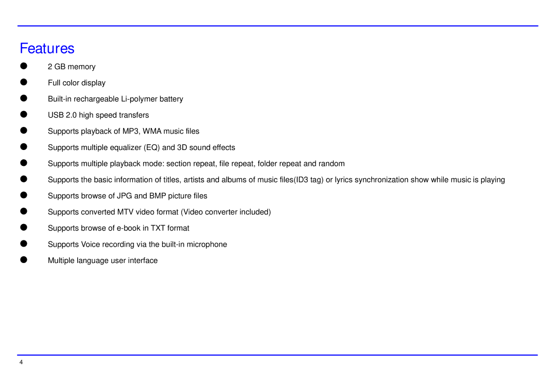 Slick MP416SP-2 manual Features 