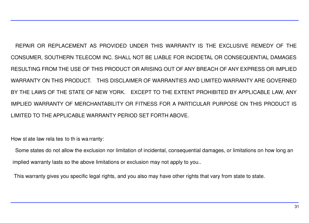 Slick MP417-2CB manual How state law relates to this warranty 