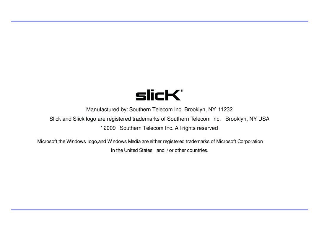 Slick MP417-2CB manual 