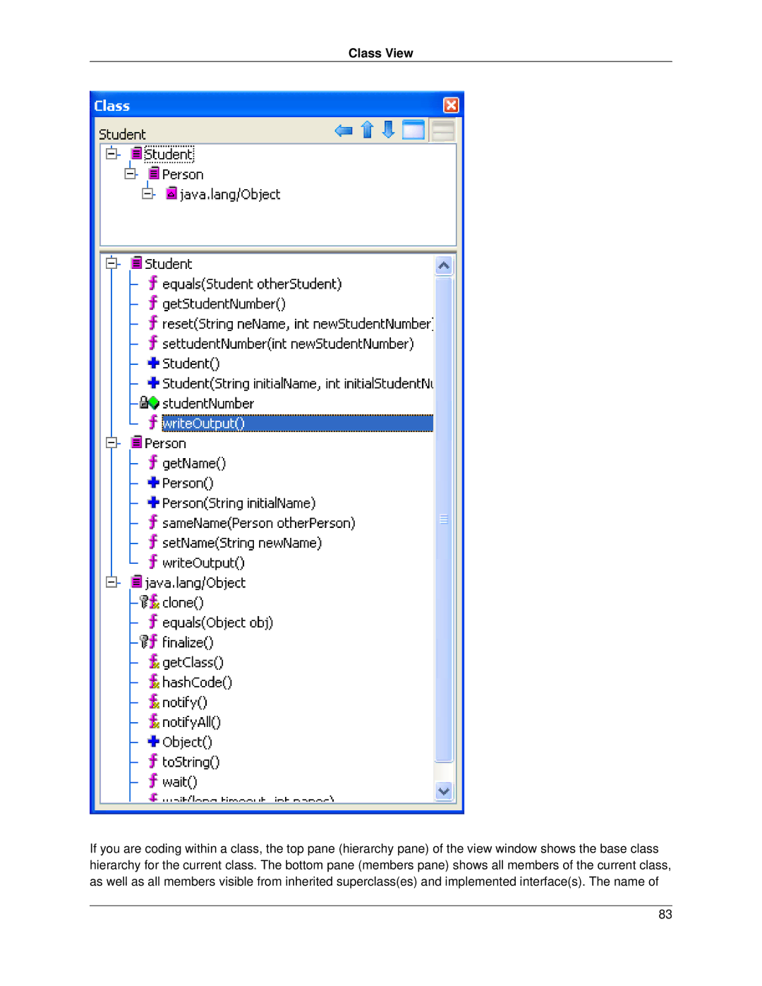 Slick V3.3 manual Class View 