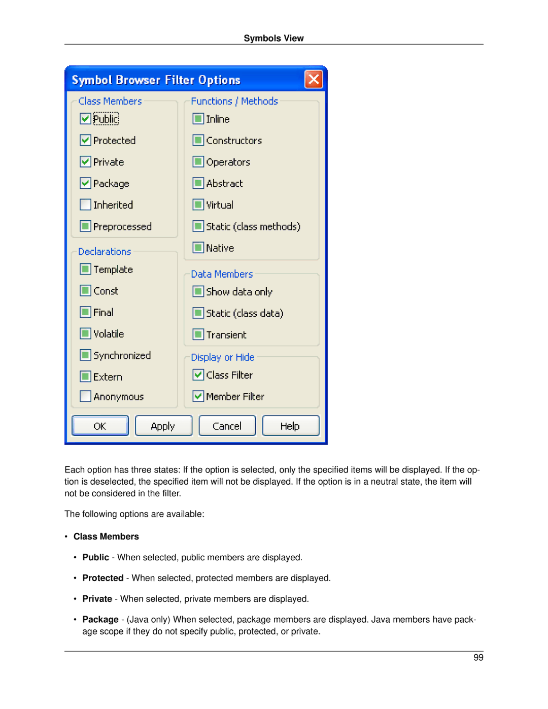 Slick V3.3 manual Class Members 