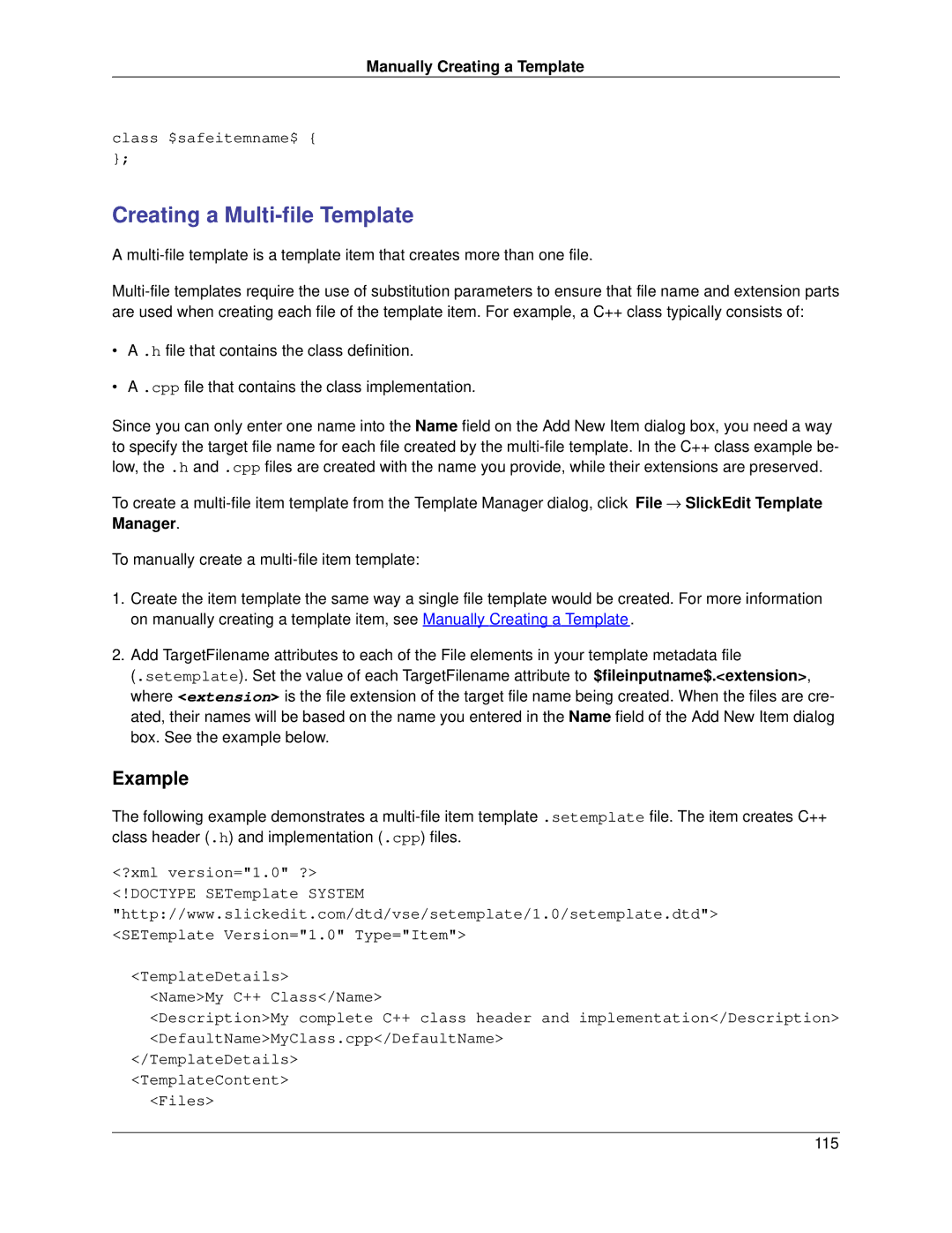 Slick V3.3 manual Creating a Multi-file Template 