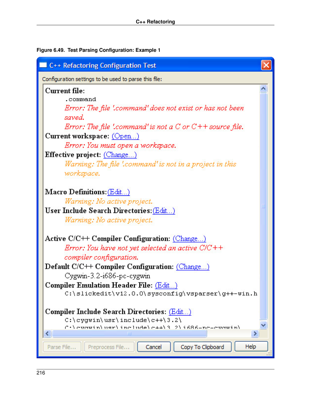 Slick V3.3 manual Test Parsing Configuration Example 