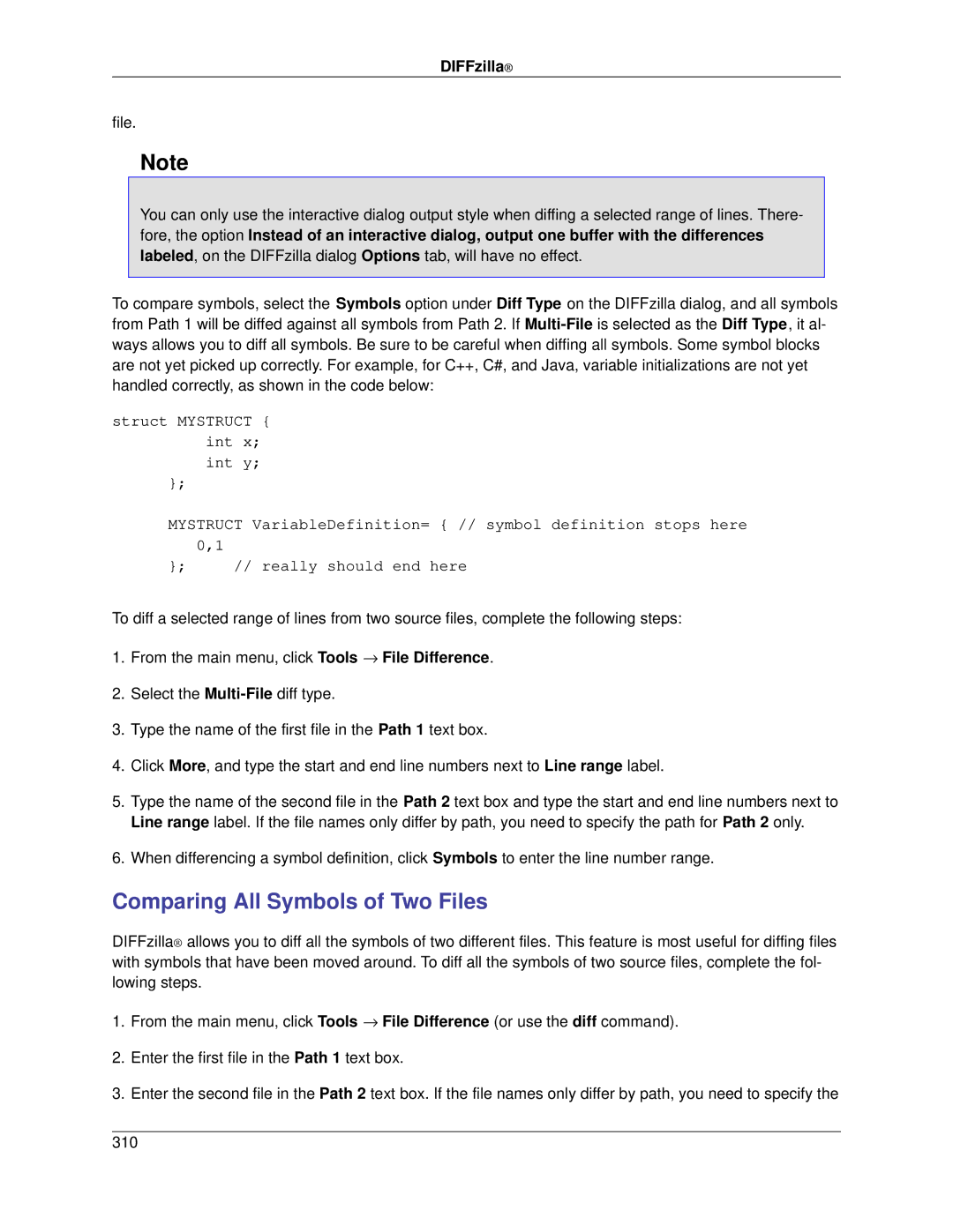 Slick V3.3 manual Comparing All Symbols of Two Files 