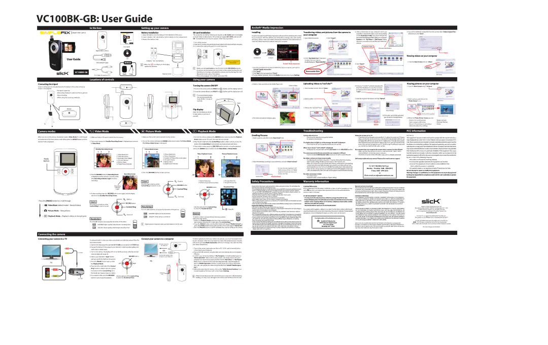 Slick VC100BK-GB manual 