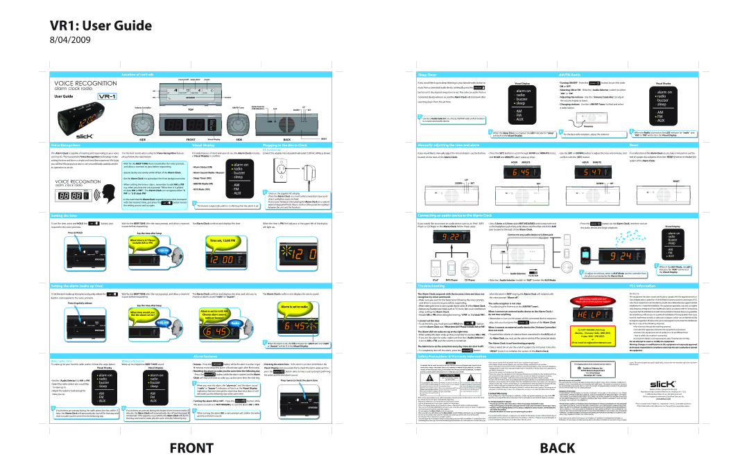 Slick VR-1 manual 