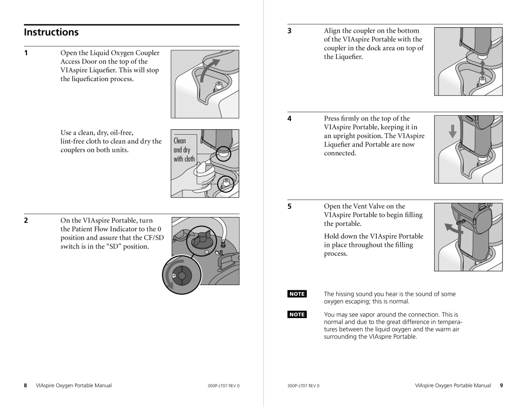 SLIK 600, 300 manual Instructions, Clean 