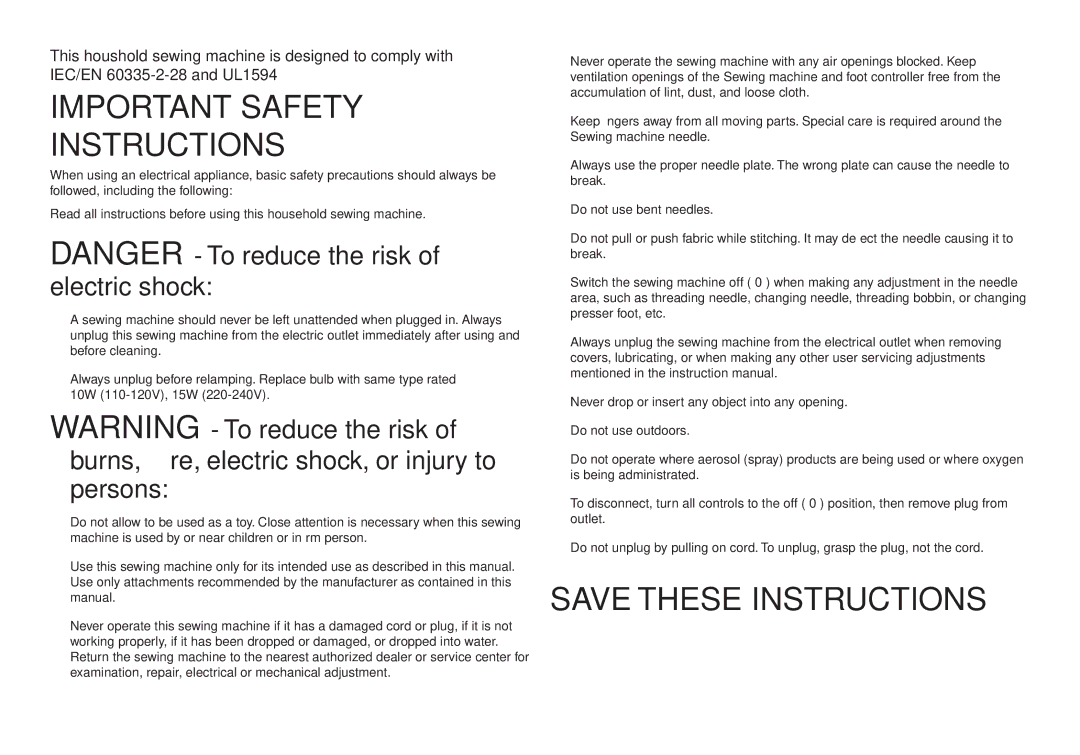 Smart Parts 100 s owner manual Important Safety Instructions 