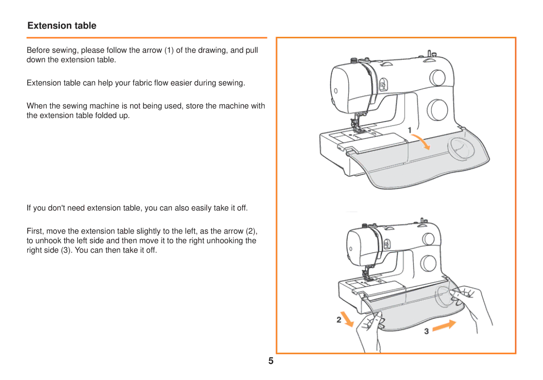 Smart Parts 100 s owner manual Extension table 