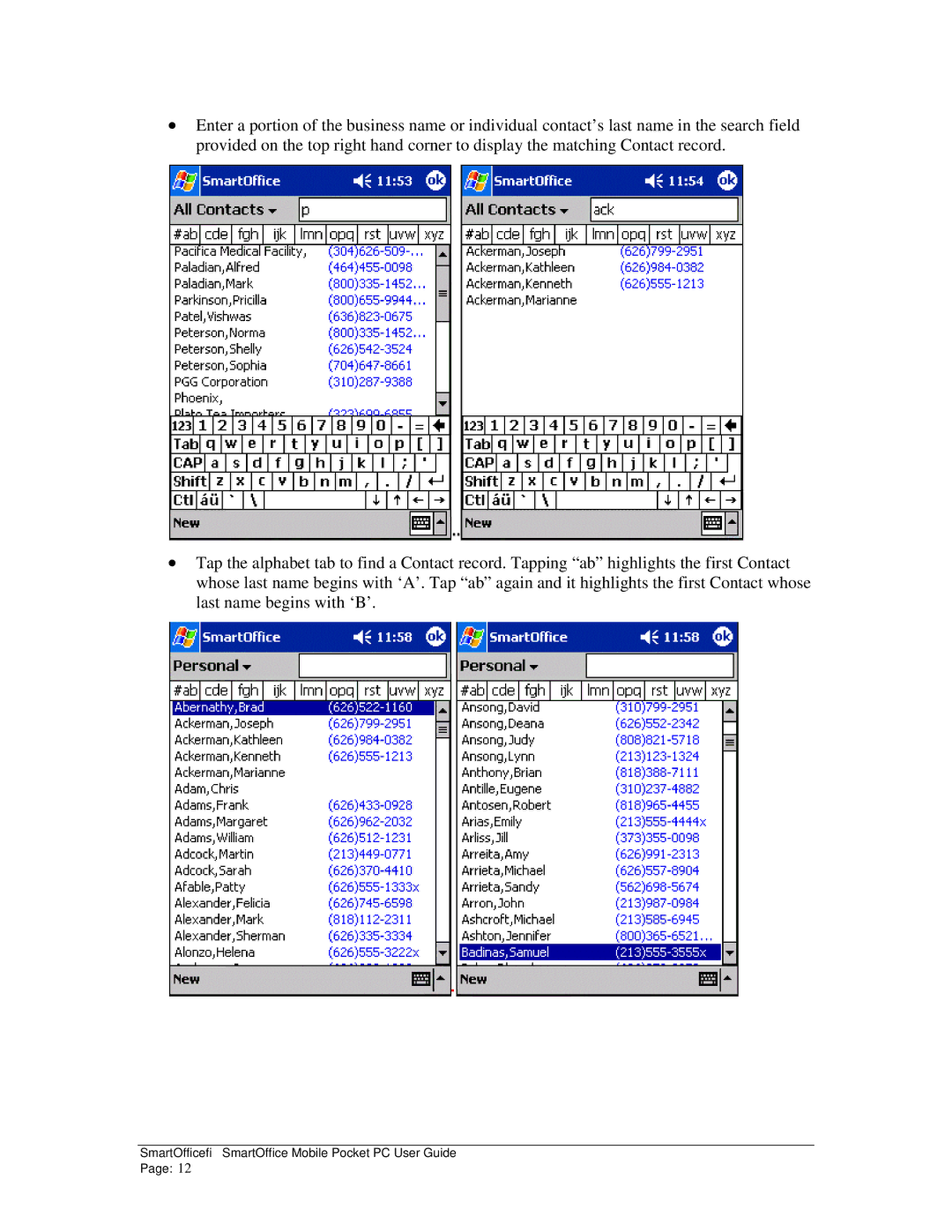 Smart Parts Mobile for Pocket PC manual SmartOffice SmartOffice Mobile Pocket PC User Guide 