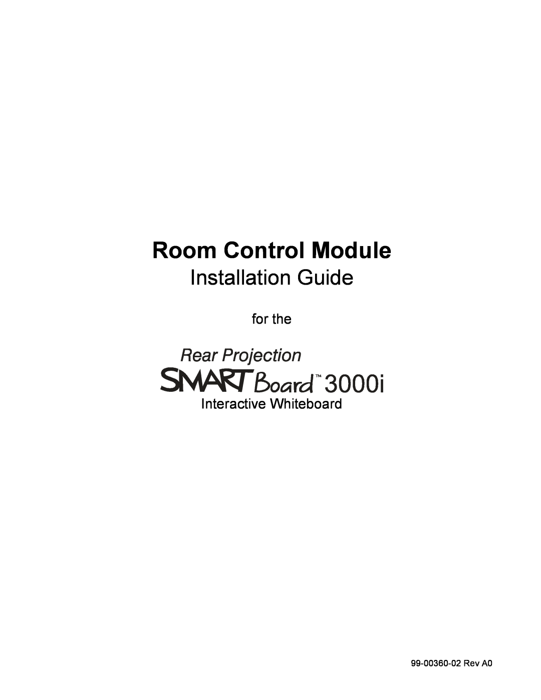 Smart Technologies 3000i manual Room Control Module, Installation Guide, for the Interactive Whiteboard 