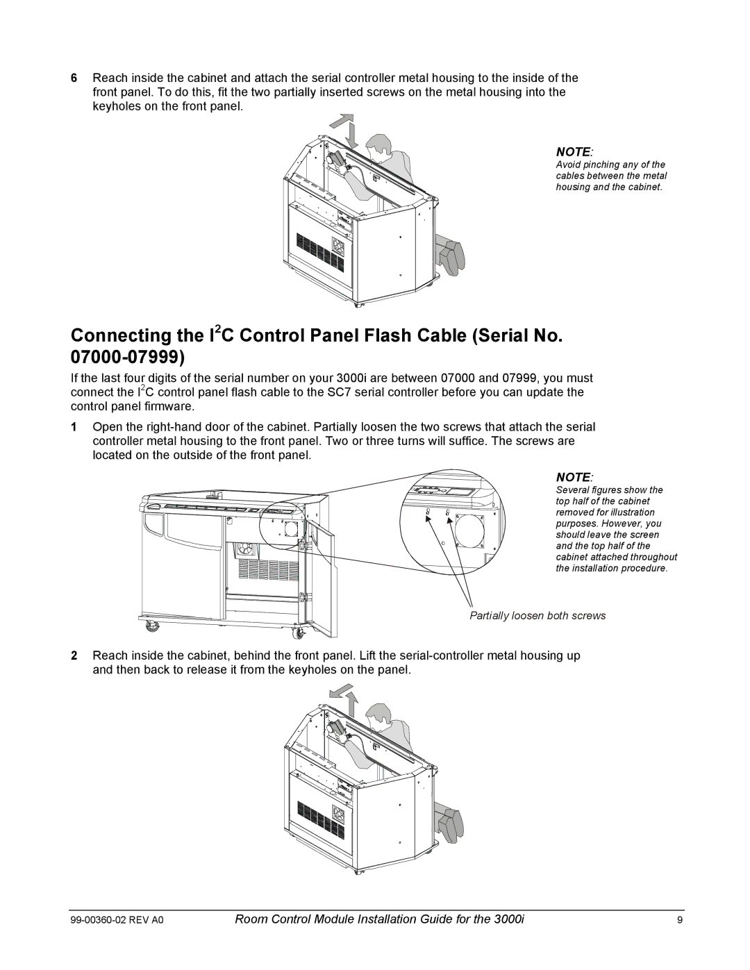 Smart Technologies 3000i manual Connecting the I2C Control Panel Flash Cable Serial No 