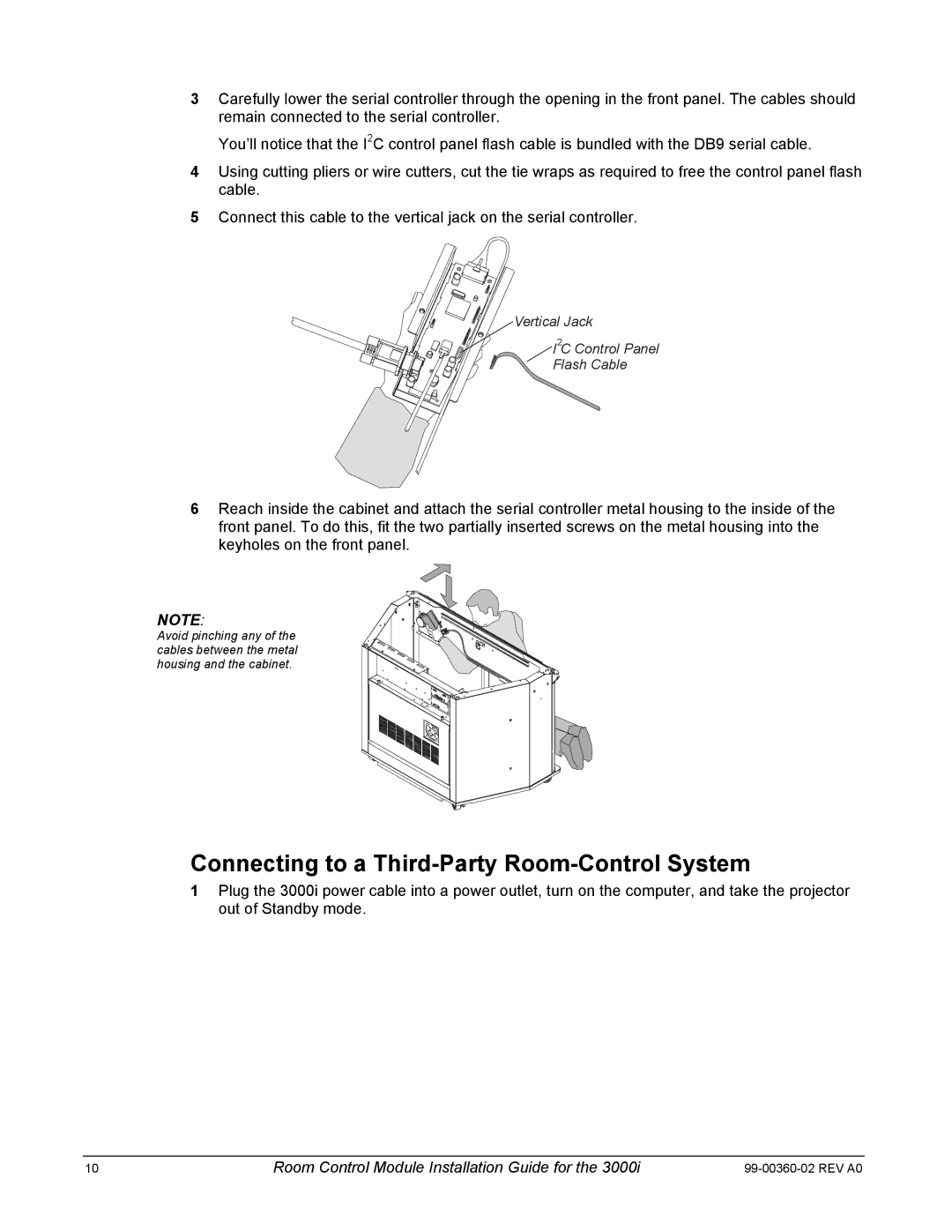 Smart Technologies 3000i manual Connecting to a Third-Party Room-Control System 