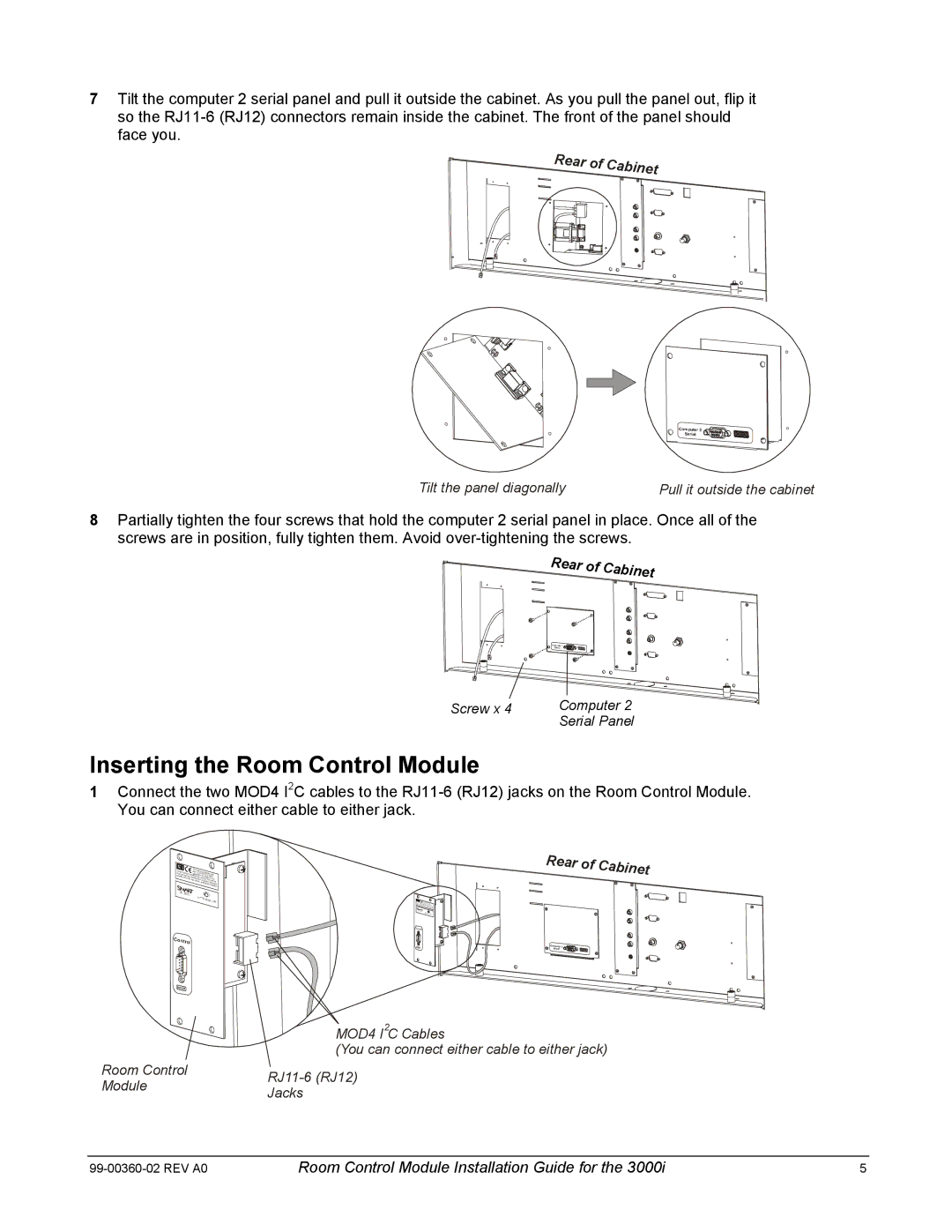 Smart Technologies 3000i manual Inserting the Room Control Module 