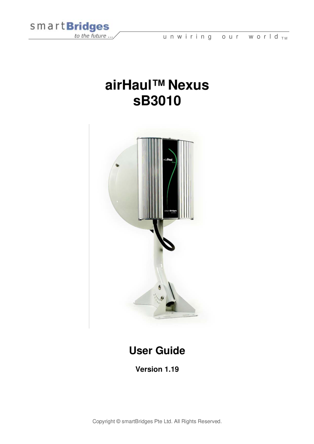 SmartBridges sB3010 manual AirHaul Nexus SB3010, Version 