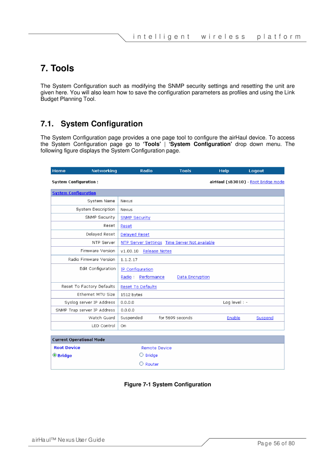 SmartBridges sB3010 manual Tools, System Configuration 