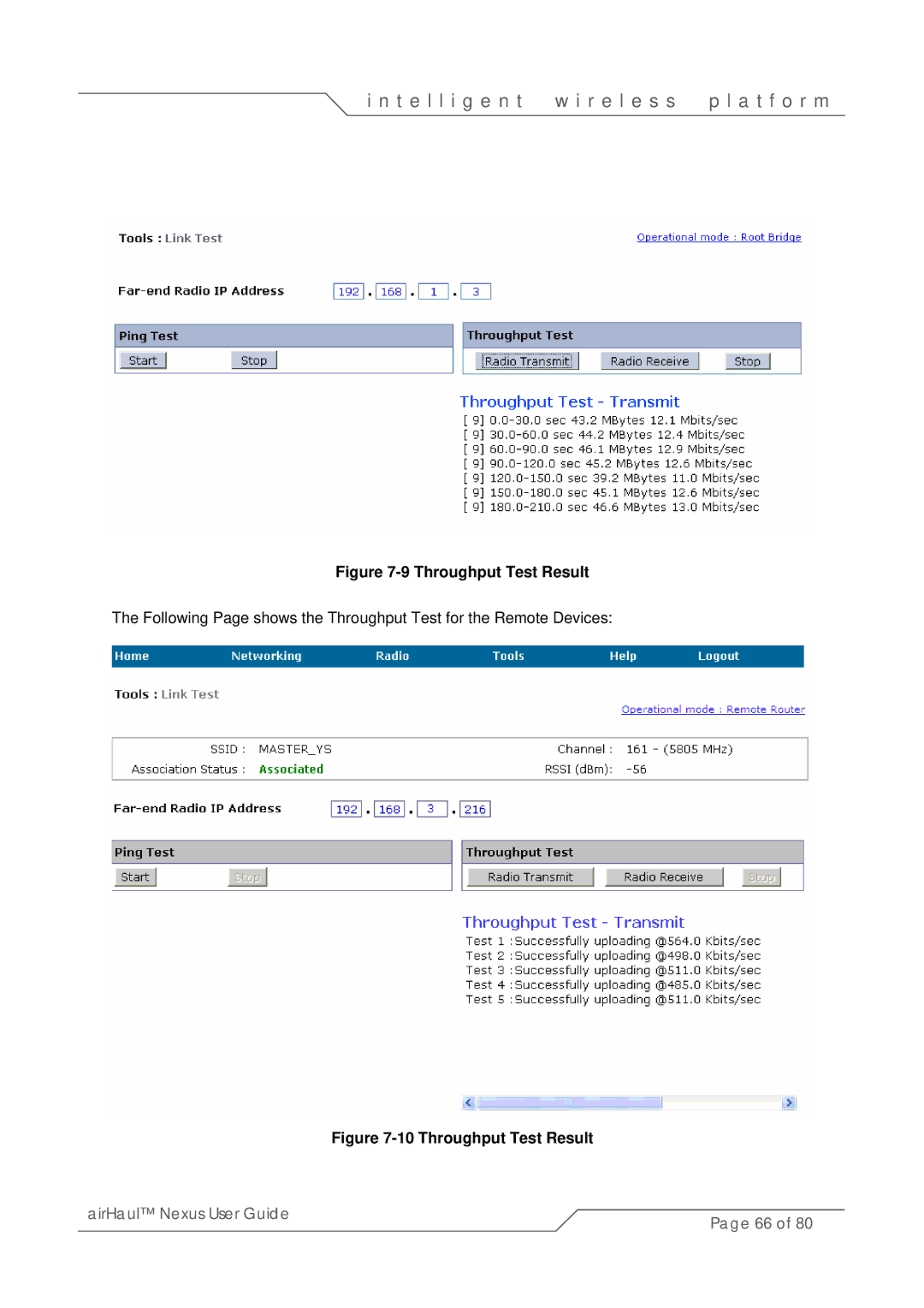 SmartBridges sB3010 manual Throughput Test Result 