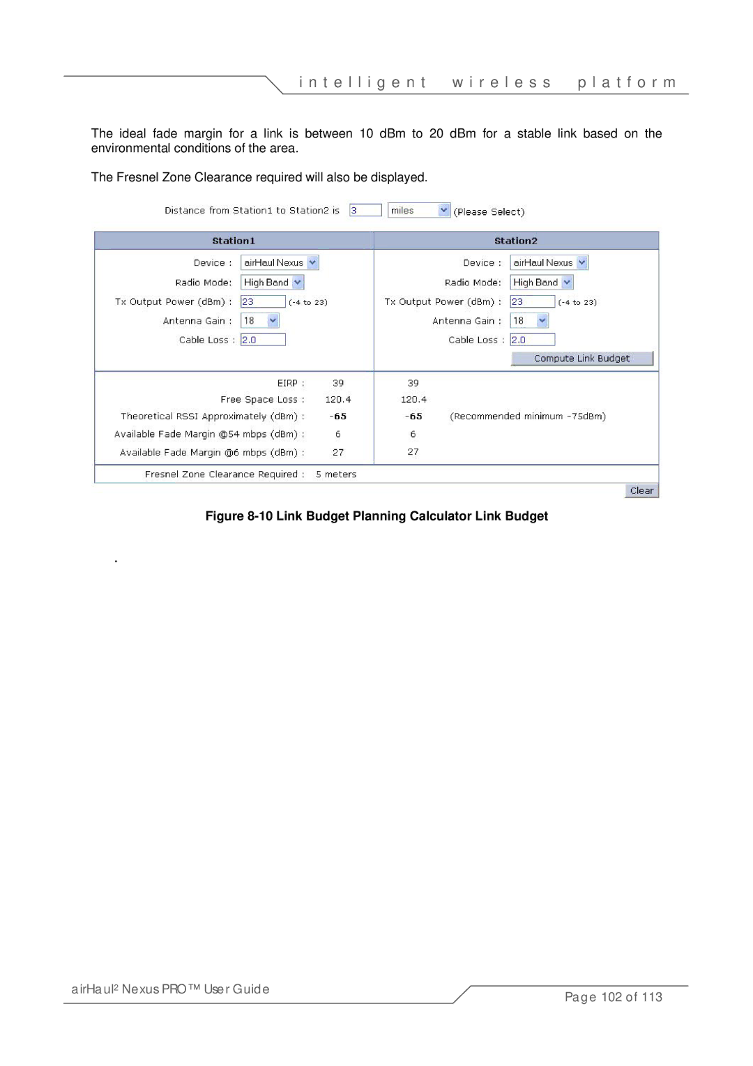 SmartBridges sB3021 manual Link Budget Planning Calculator Link Budget 