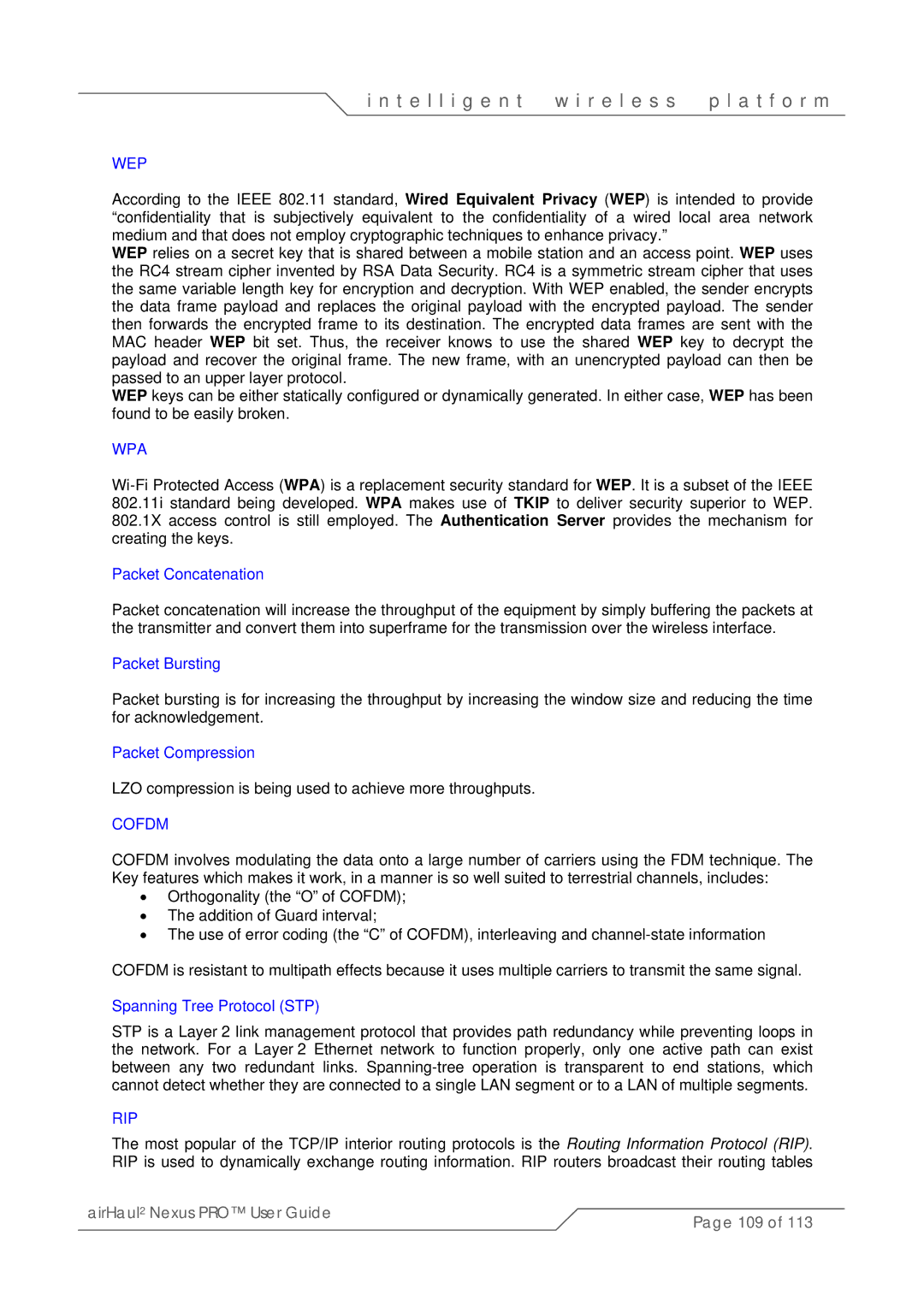 SmartBridges sB3021 manual AirHaul 2 Nexus PRO User Guide 109 