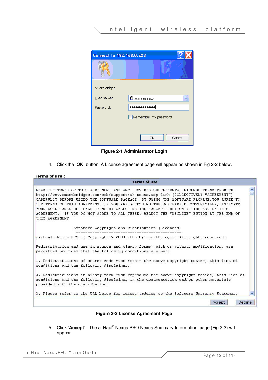 SmartBridges sB3021 manual Administrator Login 