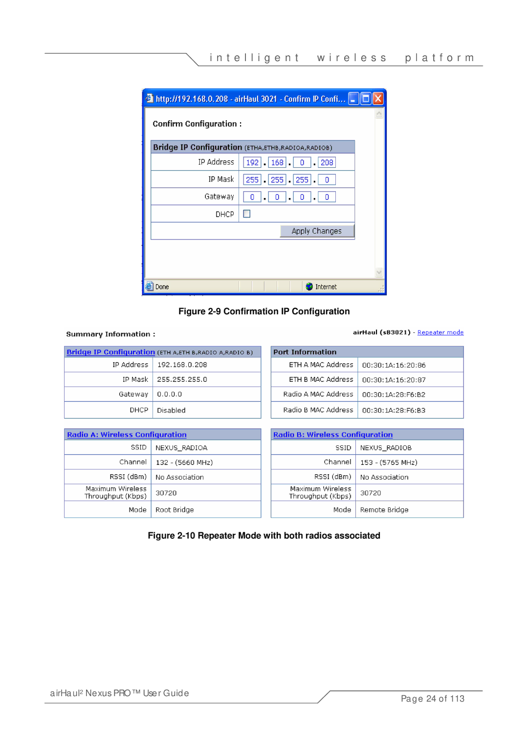 SmartBridges sB3021 manual Confirmation IP Configuration 