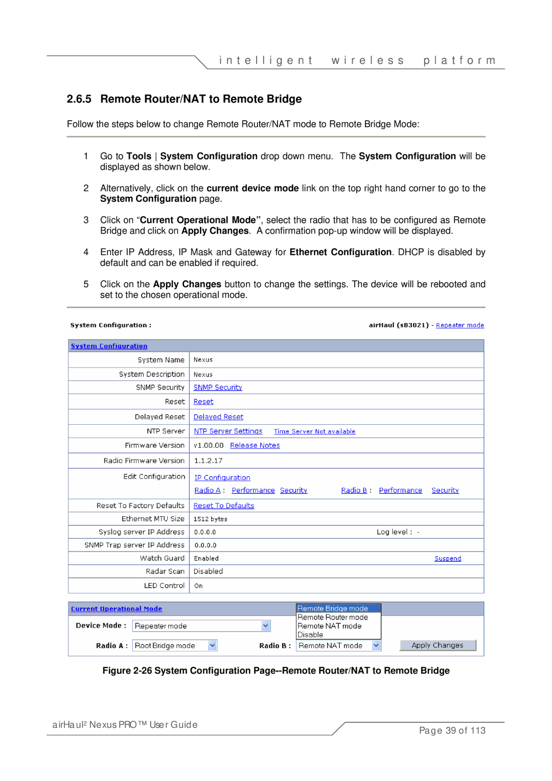 SmartBridges sB3021 manual Remote Router/NAT to Remote Bridge 