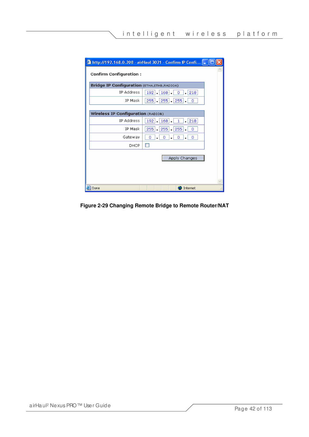 SmartBridges sB3021 manual Changing Remote Bridge to Remote Router/NAT 