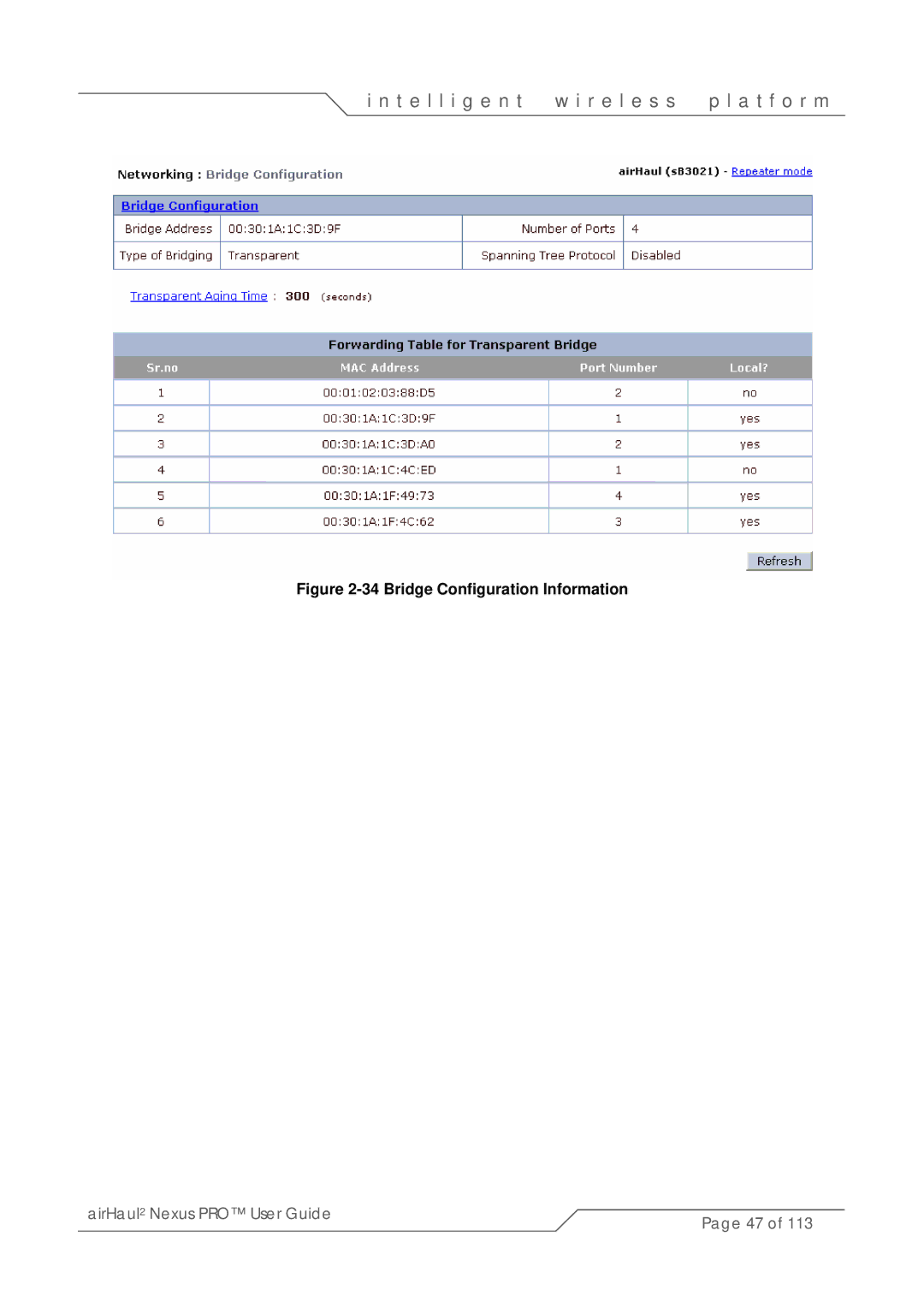 SmartBridges sB3021 manual Bridge Configuration Information 