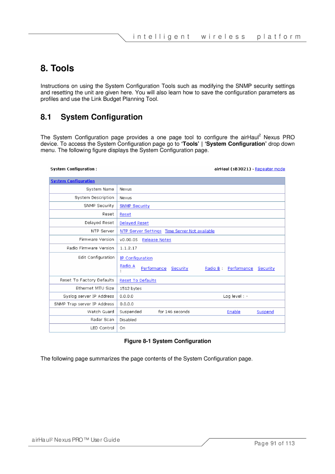 SmartBridges sB3021 manual System Configuration 