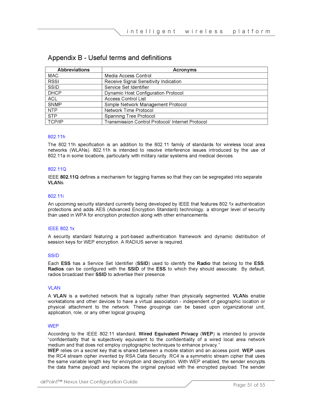 SmartBridges sB3210 manual Appendix B Useful terms and definitions, Abbreviations Acronyms 